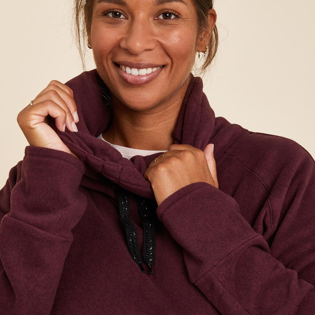 SWEAT YOGA FEMME RELAXATION POLAIRE BORDEAUX